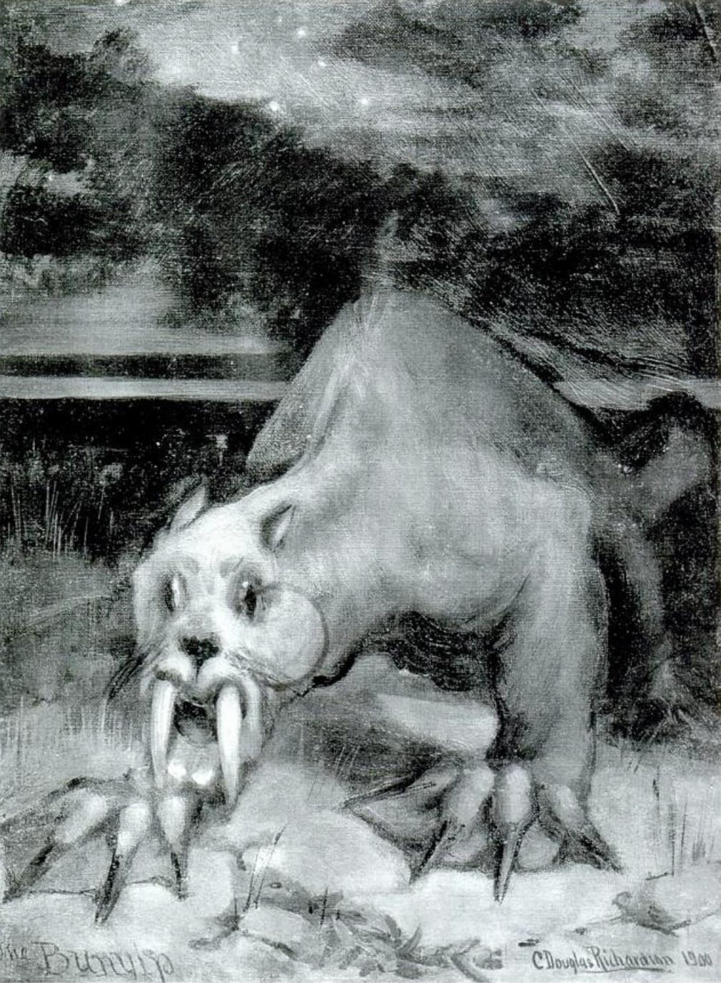 Illustration of a bunyip